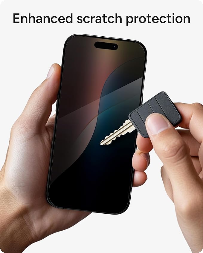 ZAGG Glass Elite Privacy Screen Protector for iPhone 16 Pro - 2-Way Privacy Filter, Ultra-Strong Tempered Glass, 5X Stronger, Smudge-Free, Easy Install, InvisibleShield, Recycled Content